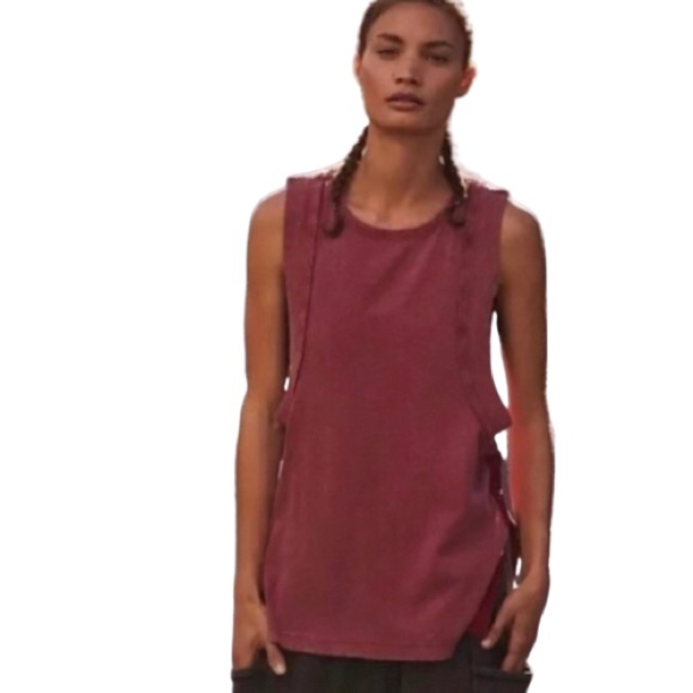 Free People Movement Uli Utility Longline Tank Size M EUC